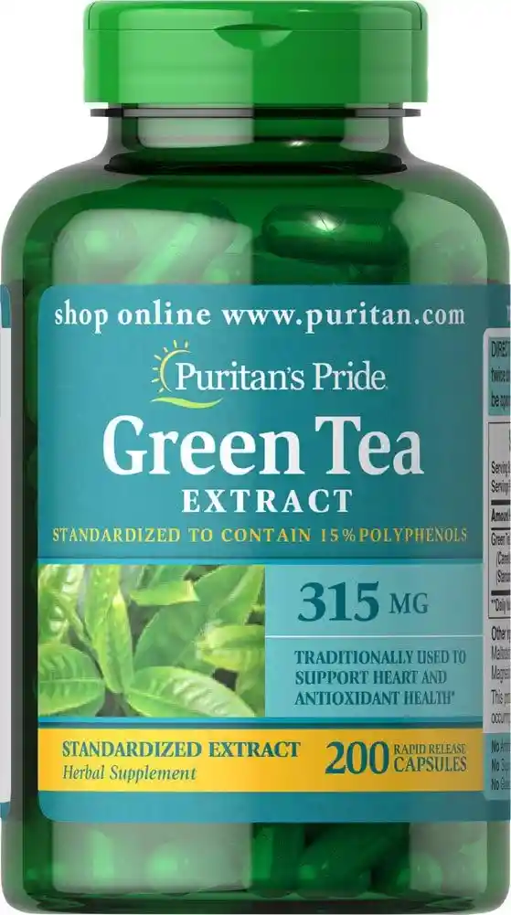 Puritans Té Verde Extracto 315mg 200 Cápsulas