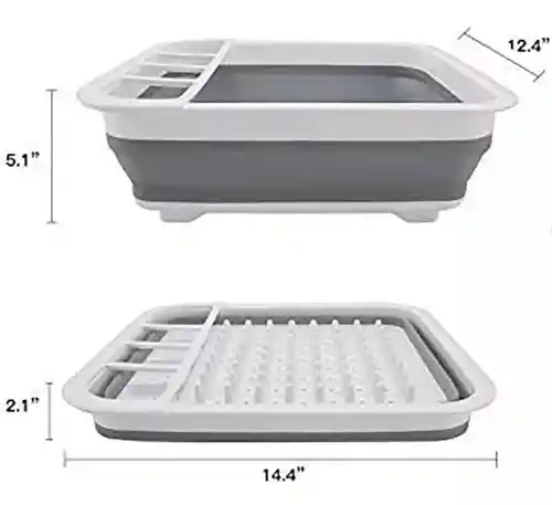 Escurridor Organizador De Platos Plegable Para Cocina Pequeño