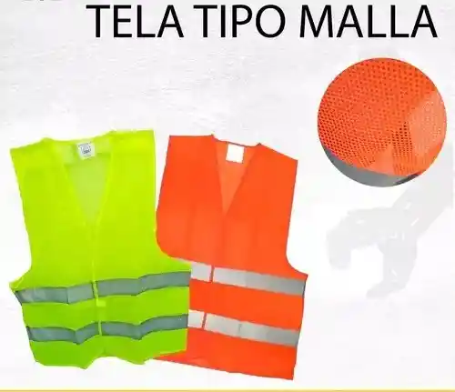 Chaleco De Seguridad Reflectivo Fluorecente Moto Naranja