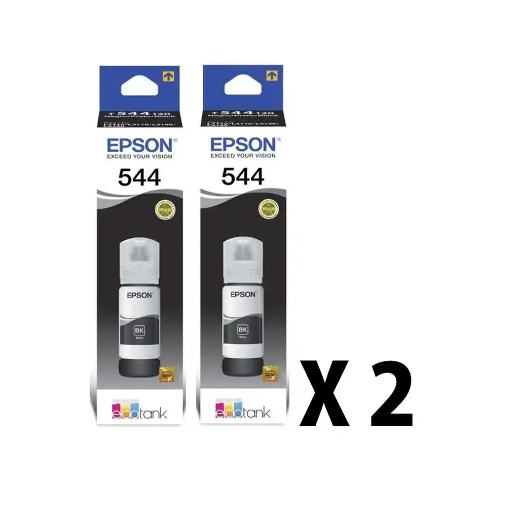 Tintas Epson 544 Negro Para Impresora L3110 L3115 L3150 Kit X2