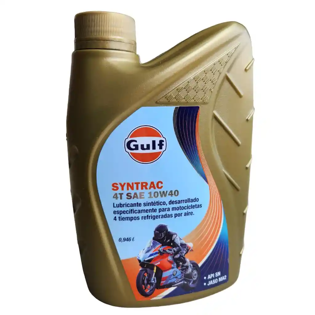 Aceite Para Moto Gulf Syntrac 4t 10w40 / Jaso Ma2 / Api Sn