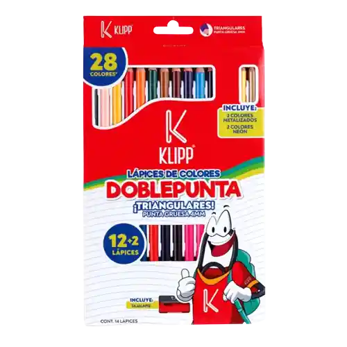 Colores Klipp Doble Punta * 28 Colores Gratis Tajalapiz