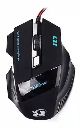 Mouse Gamer Usb 7 Botones T6, 800/1200/1600/2400/6000 Dpi