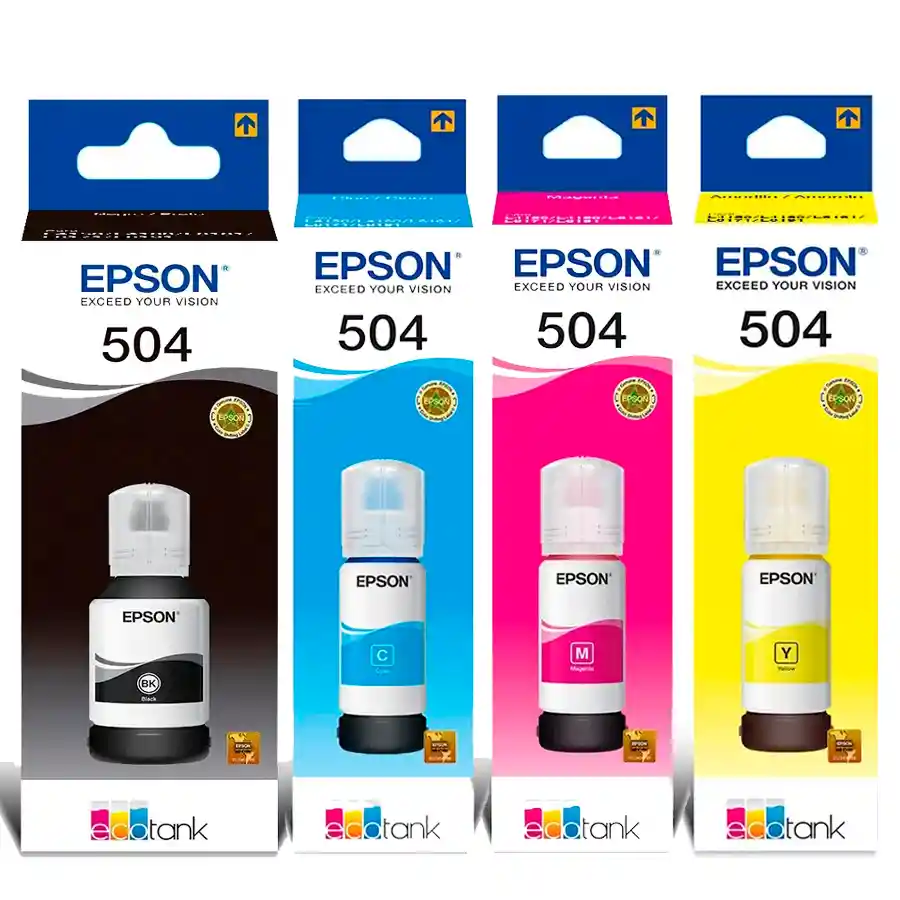 Tintas 504 Epson Para Uso En Impresoras L4150 L4160 L6171