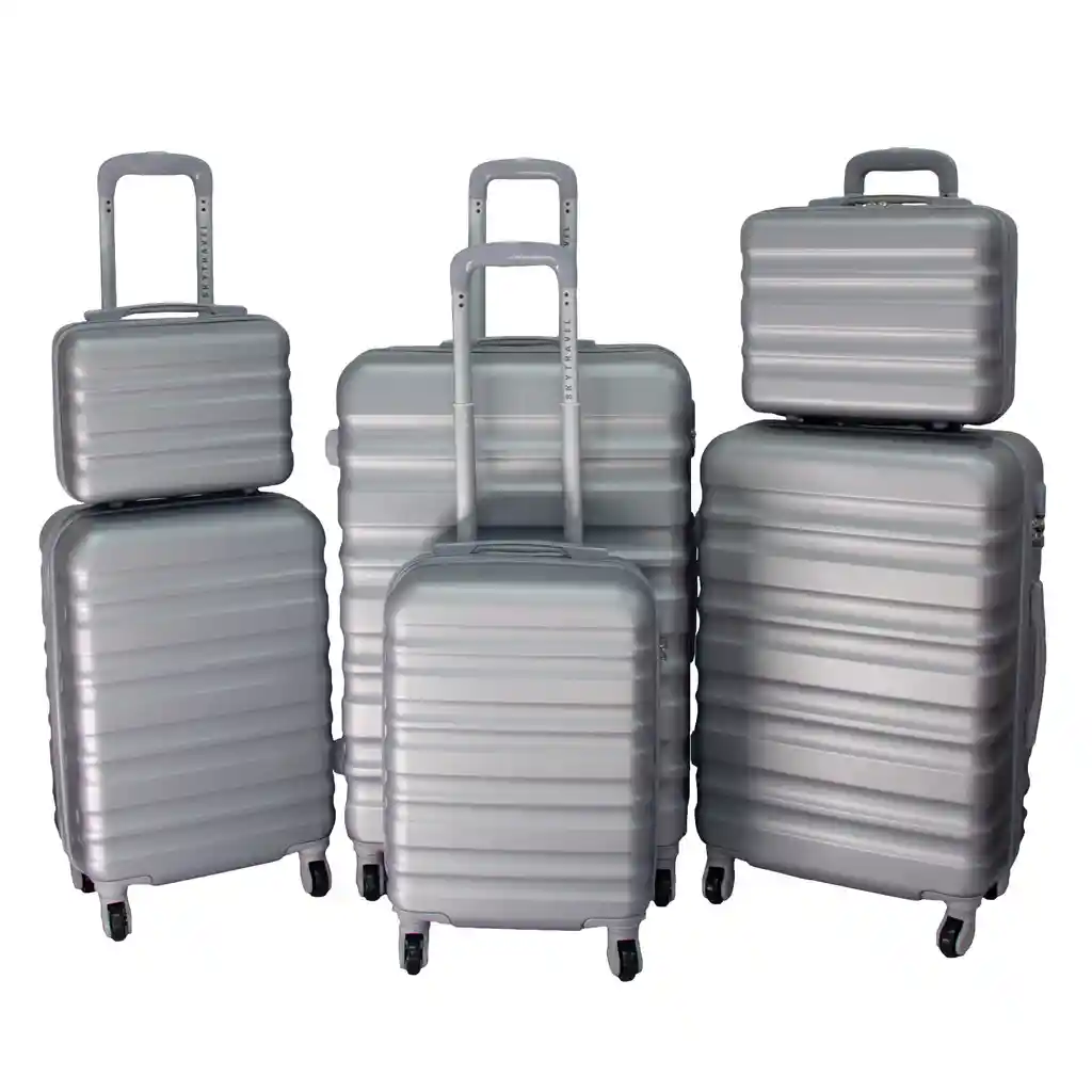 Maletas De Viaje Set X6 Unidades Rigidas Ruedas 360 Abs