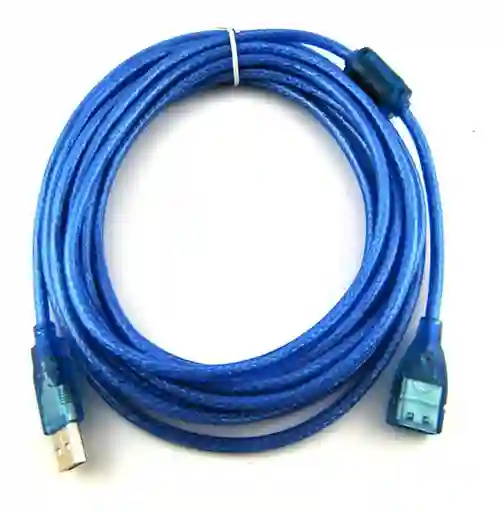 Cable Extensión Usb Azul Blindada De 1.5 Metros Macho Hembra 2.0