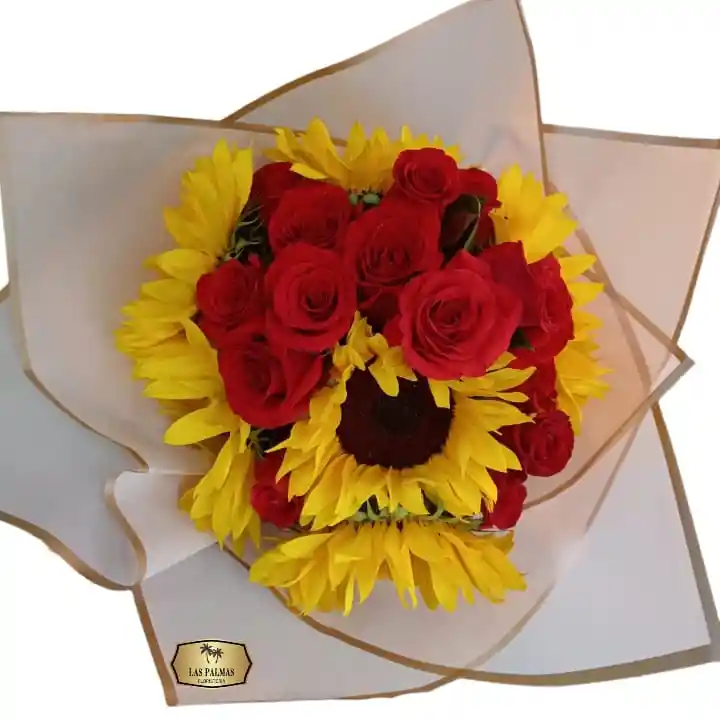 Ramo De Girasoles Y Rosas Para Regalar