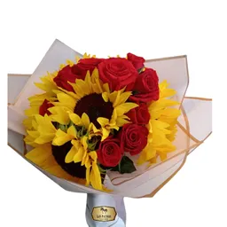 Ramo De Girasoles Y Rosas Para Regalar