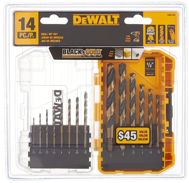 Juego De Brocas 14 Piezas Puntas Divididas 135 Grados Dewalt