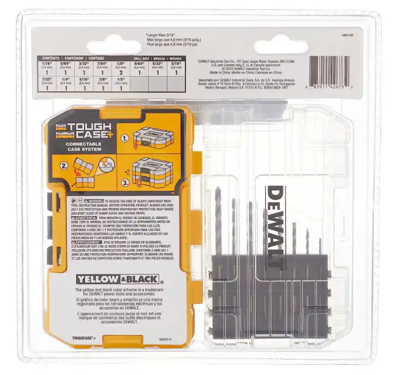 Juego De Brocas 14 Piezas Puntas Divididas 135 Grados Dewalt