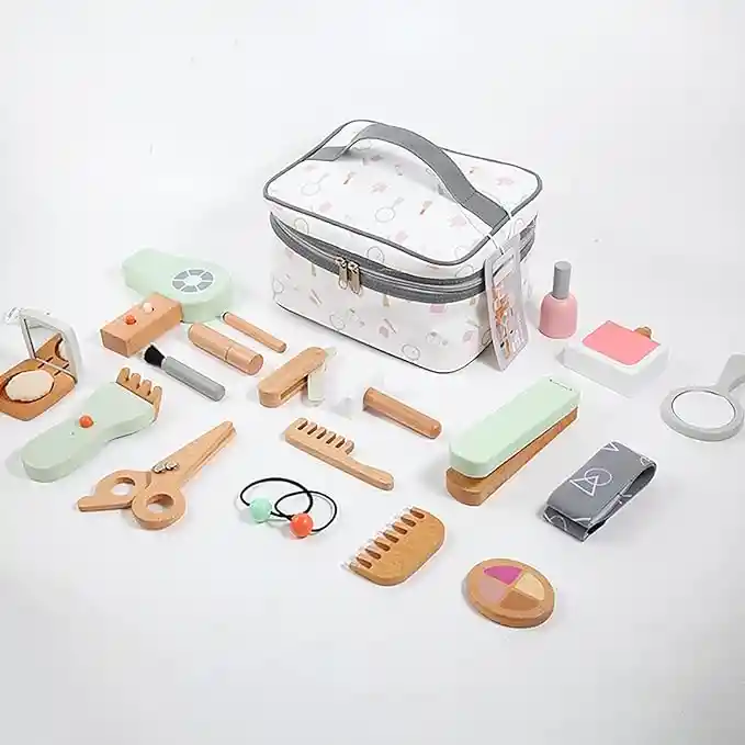 Bolso De Peluquería De Madera Para Niñas Y Niños