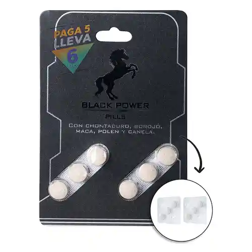 Energizante Pills X5 + 1 Gratis Black Power