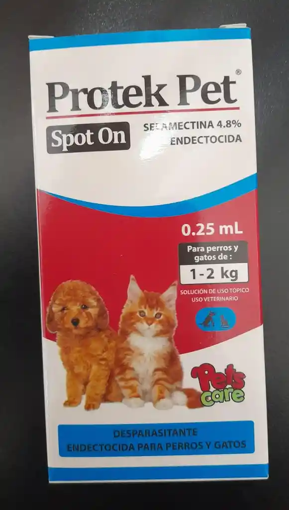 Desparasitante Protek Pet Para Perros Y Gatos (de 1 A 2 Kg)