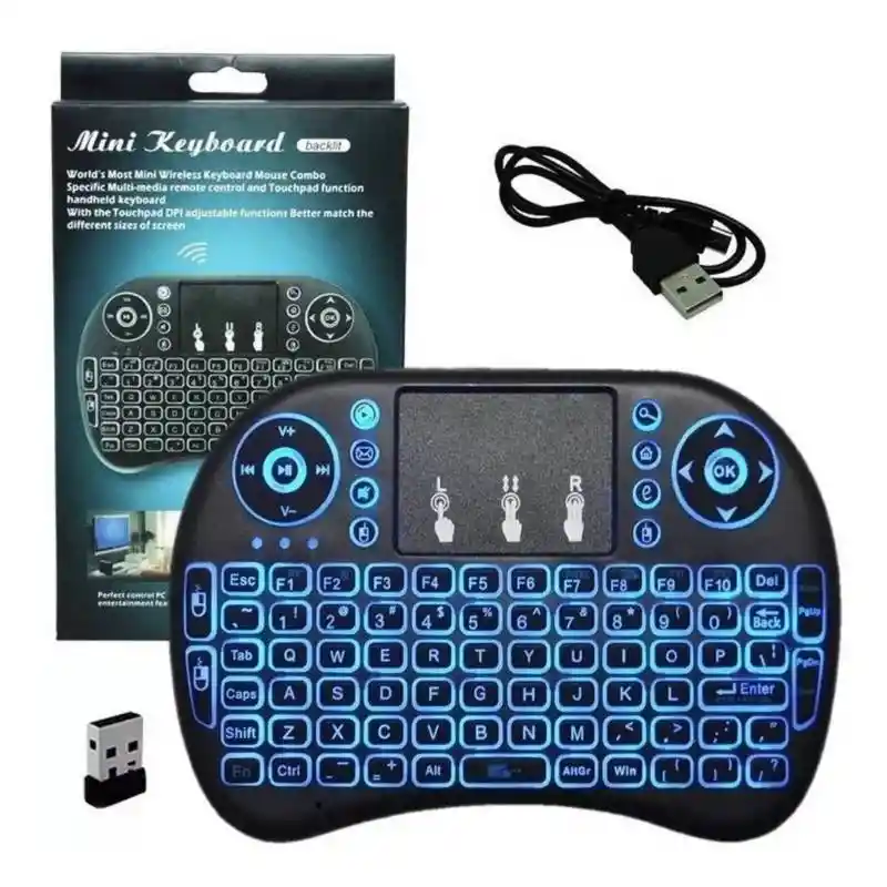 Mini Teclado Inalambrico + Touchpad Smart Tv