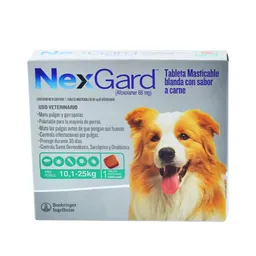 Nexgard 10 A 25 Kg Nexgard Para Mascotas