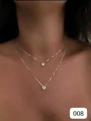 Collar Choker Doble Cristal