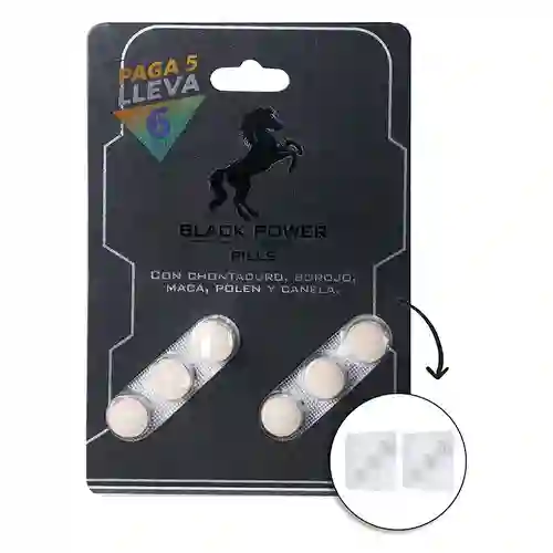 Energizante Pills X 5 + 1 Gratis Black Power