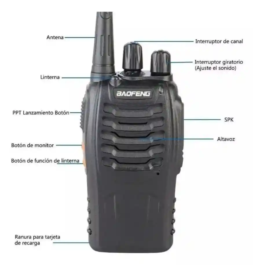 Radio Walkie Talkie Baofeng Bf-888s Uhf X 4 Bateria 2800m Ah