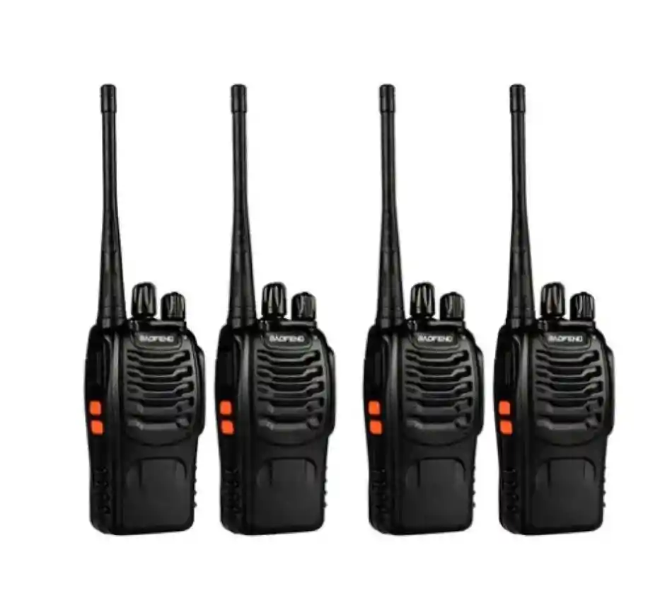 Radio Walkie Talkie Baofeng Bf-888s Uhf X 4 Bateria 2800m Ah