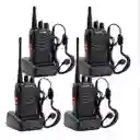 Radio Walkie Talkie Baofeng Bf-888s Uhf X 4 Bateria 2800m Ah