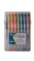 Boligrafo Gel Escarchado X 8