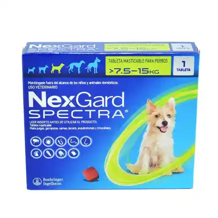 Nexgard Spectra 7 A 15 Kg Nexgard Desparasitante Externo E Interno Antipulgas Y Antigarrapatas