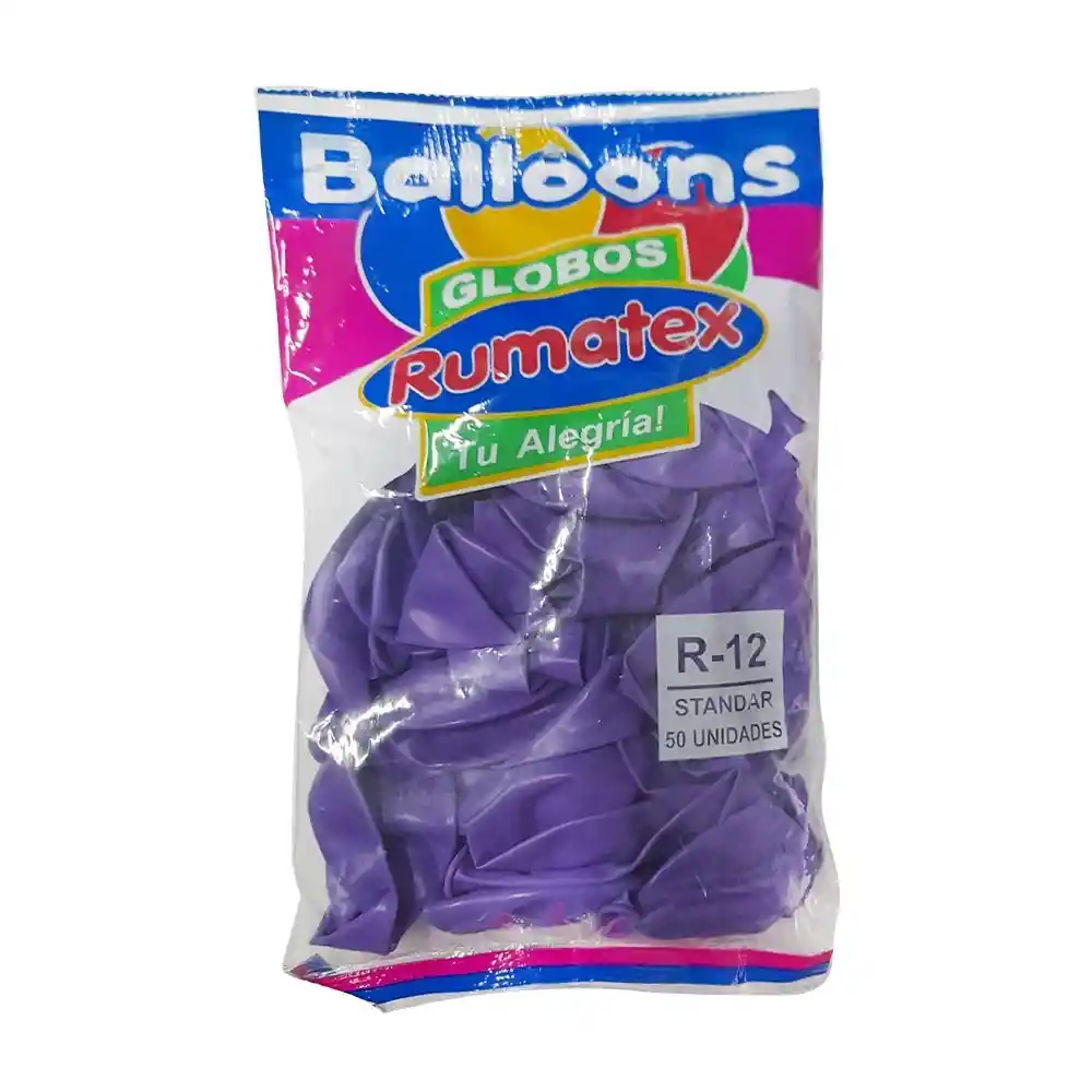 Globos Bombas Rumatex X12 Unidades Lila