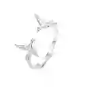 Anillo Ajustable Mujer Palomas Paz Fabricado En Plata 925