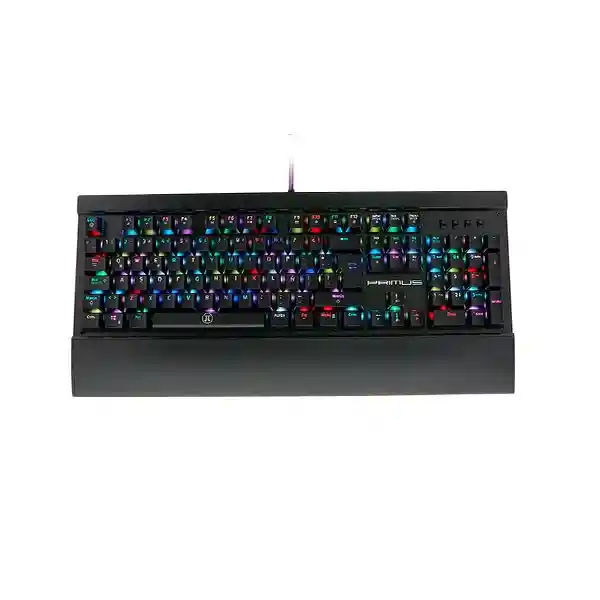 Teclado Gamer Primus Ballista200s Qwerty Primus Red Español Latinoamérica Color Negro Con Luz Rgb