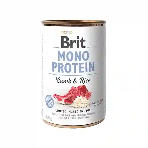 Brit Lata Mono Protein Lamb Rice X 400 Gr