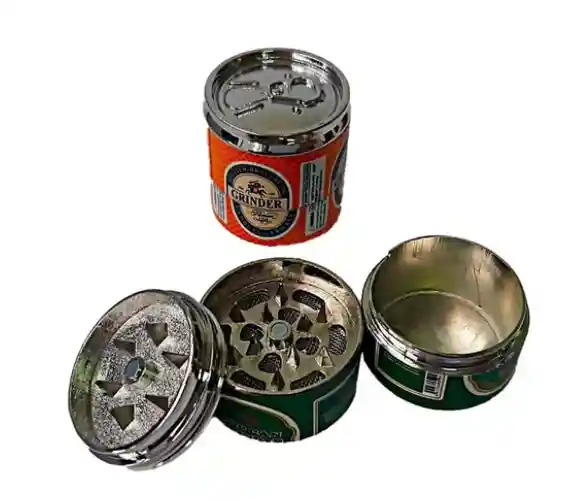 Grinder Lata Cerveza Moledor Trillador Metal 4cm De 3 Piezas