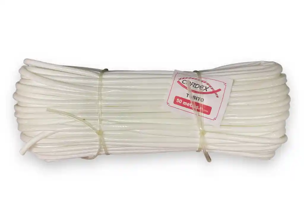 Tubito Mimbre En Pvc Blanco X 50 Metros