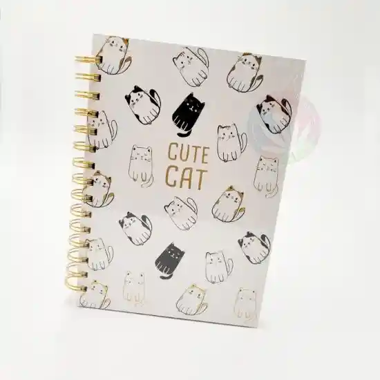 Cuaderno Argollado Gatitos, Cuaderno Anillado, Cuaderno Cuadriculado, Libreta, Agenda, Regalo, Día De La Madre