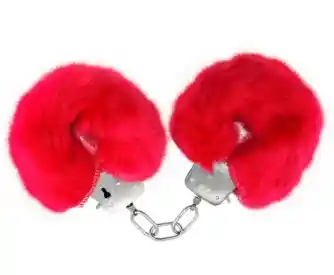 Esposas Con Peluche Fur Love Cuffs Juego Erotico Color Rojo