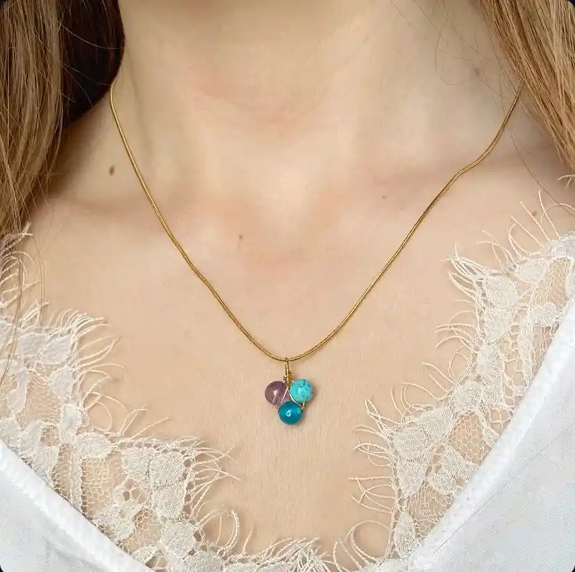 Conjunto Collar Y Aretes Piscis