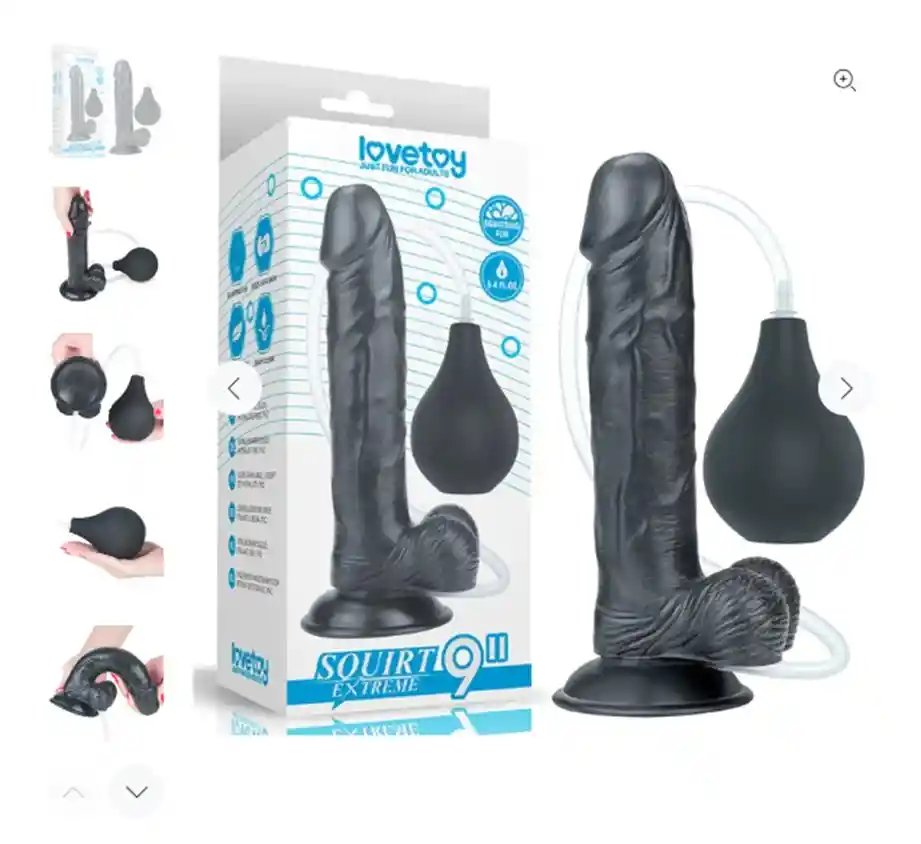 9'' Squirt Extreme Dildo Black