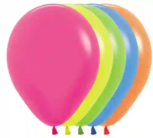 Globos Bombas R-12 X12 Unds Infinity Redondo Neón Surtido Sempertex