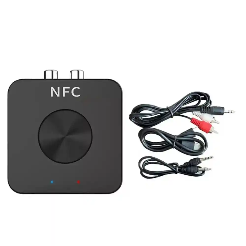 Transmisor Y Receptor Bluetooth Nfc Rca Aux 8 Horas Bt-21