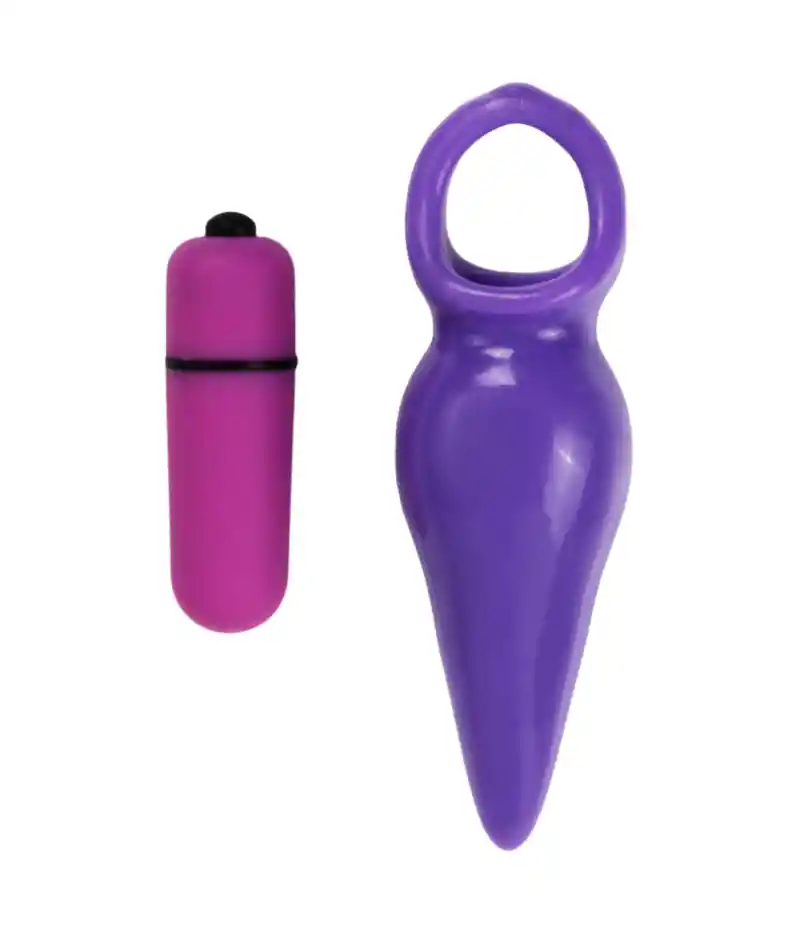 Plug Anal Con Bala Vibradora - Santorini Morado