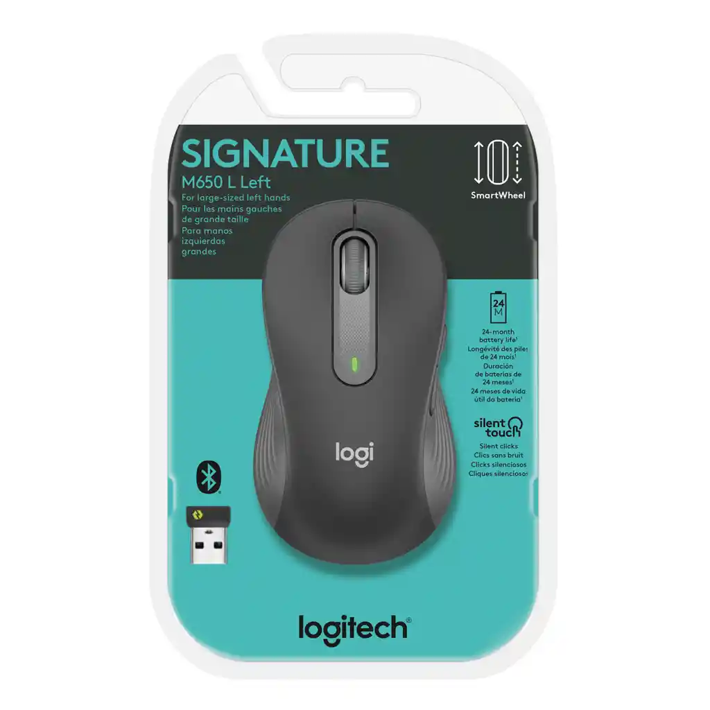 Logitech Mouse Inalámbrico Signature M650 L Left - Zurdo