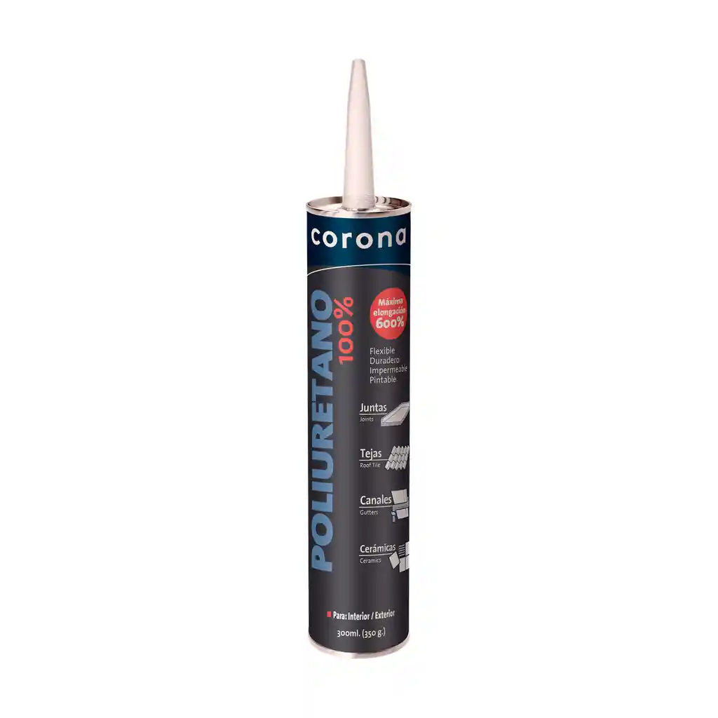 Sellador Adhesivo Poliuretano Blanco Corona X 300ml