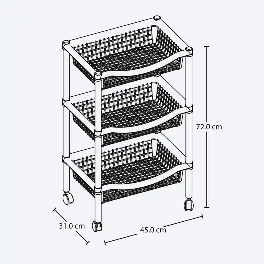 Canasta Móvil Rectangular