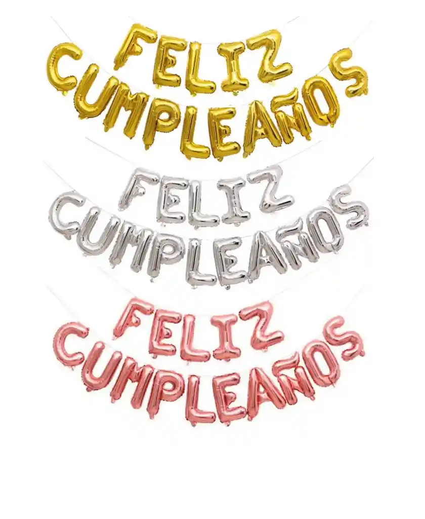 Globos Metalizados Feliz Cumpleaños