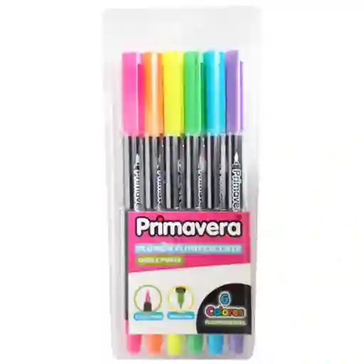 Plumón Punta Pincel Primavera *6