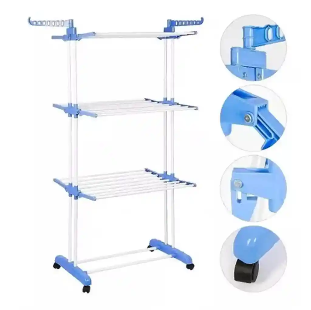 Tendedero Ropa Móvil Fácil Y Duradero