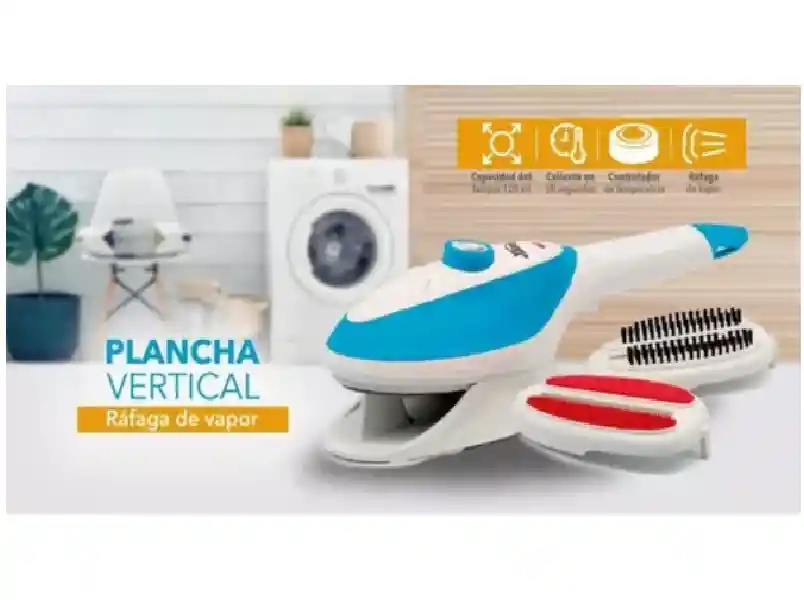 Plancha Vertical A Vapor Con Accesorios Home Elements