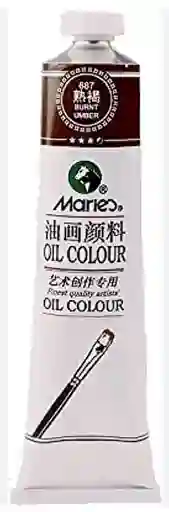 Pintura En Oleo 687 Burnt Umber X50ml Marca Maries