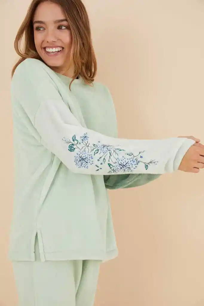 Pijama Térmica Flores Talla M