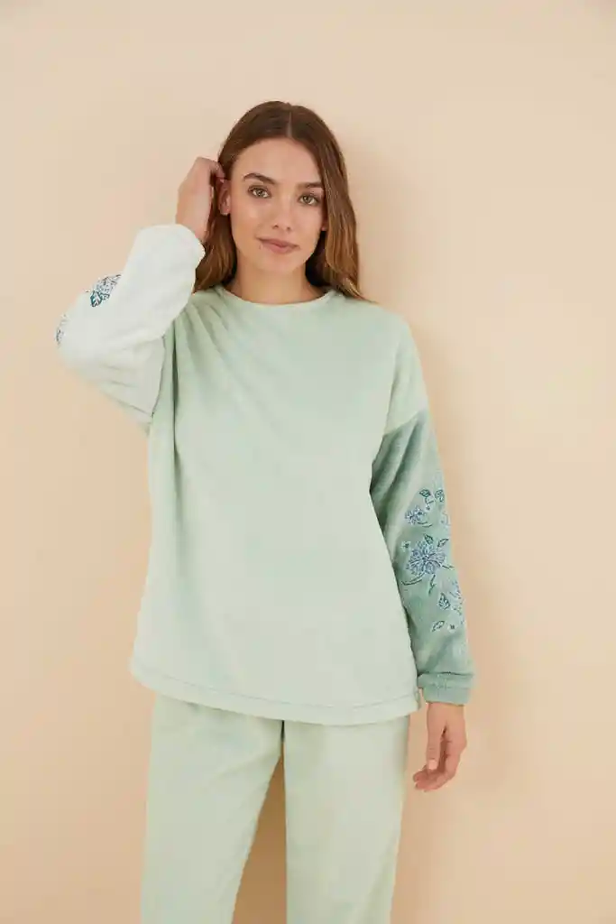 Pijama Térmica Flores Talla M