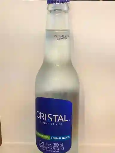 Agua Cristal En Botella Vidrio